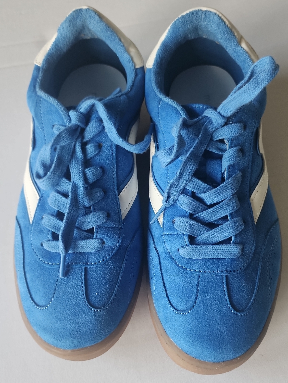 Madden Girl Giia Blue Suede Sneakers - Picture 3 of 10